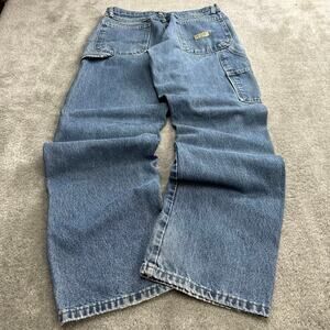 Y2K baggy Wrangler Carpenter Jeans Size 30x32 Thrashed Faded Workwear jnco Skate
